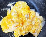 水菜とエノキのトロ玉炒め作り方3写真