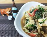 水菜とエノキのトロ玉炒め作り方7写真