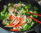 ガッツリ！豚肉と小松菜のオイマヨ炒め作り方6写真