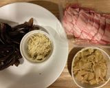 カリカリ豚肉ときくらげザーサイ炒め　作り方1写真