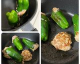ピーマンの丸ごと肉詰め☆チクワ茄子お弁当作り方3写真