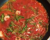 海老と豆苗のトマトパスタ作り方3写真