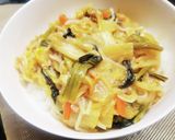 キムチと小松菜の煮物作り方6写真