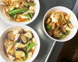 レンジ肉無豆腐きな粉ケチャ炒め味野菜炒め作り方16写真