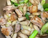鶏とごぼうのすき焼き煮作り方6写真