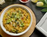 お豆のパスタと豆苗のフリッタータ作り方4写真