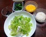 白菜と卵の雑炊作り方1写真