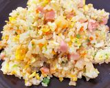 本日のまかない。ベーコンシーフード炒飯！作り方6写真