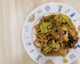 ニラの入ったソース焼うどん作り方4写真