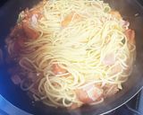 まるごとトマトのぶち込みニンニクパスタ作り方6写真