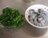 菜の花とエビの塩炒め♪作り方1写真