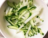 隙間埋めきな粉ごまドレ味彩大根サラダ作り方1写真