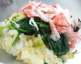 白菜とほうれん草のザクロ酢サラダ作り方3写真