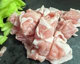豚肉セロリの簡単塩炒め＆スティックサラダ作り方3写真