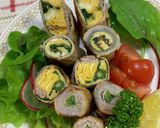 彩りの甘辛豚肉巻き〜♪作り方6写真