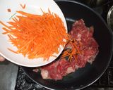 三つ葉牛肉炒め♪簡単癌で食欲のない時に作り方4写真