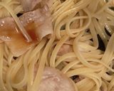 茅乃舎だしで豚バラと柚子胡椒の和風パスタ作り方2写真