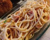 残りパスタを海苔巻き卵焼き作り方1写真