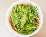 簡単！水菜と豚肉のレンチン蒸し作り方3写真