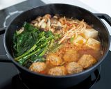 豚団子とほうれん草のコク旨キムチ鍋。作り方5写真