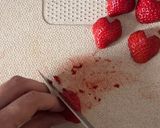 ハートのいちごとクリームチーズのトースト作り方1写真