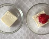 ハートのいちごとクリームチーズのトースト作り方2写真