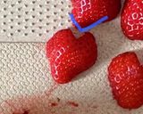 ハートのいちごとクリームチーズのトースト作り方6写真