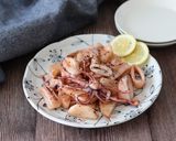 イカと長芋のガーリックレモン醤油炒め作り方4写真