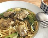 牡蠣と長ネギの柚子胡椒風味パスタ作り方5写真