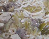 簡単★豚肉とキャベツと豆腐のうどん煮込み作り方4写真