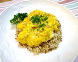 和風❤納豆チーズオムライス作り方6写真