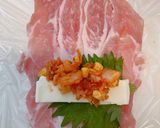 とろ〜りチーズとキムチの豚肉ロール巻作り方5写真