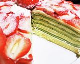 苺　ミルクレープ　抹茶　ケーキ　可愛い作り方2写真