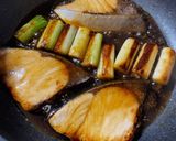 ＊ぶりと焼きねぎの甘辛あん＊作り方4写真