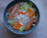 朝の３分でふんわりキャベツのスープ作り方2写真