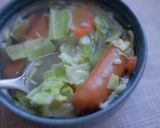 朝の３分でふんわりキャベツのスープ作り方3写真