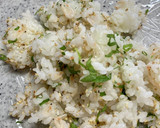 釜揚げ小海老とゴマ、大葉のおにぎり作り方4写真