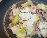 白菜とひき肉のクリームグラタン。作り方5写真