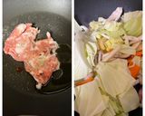 麺つゆで甘めな☆もちもち焼きうどん弁当作り方3写真
