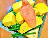 芽ねぎと玉子焼きと明太子のホットサンド作り方3写真