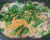 ワンパンレシピ☆ZENB豆乳みそパスタ作り方5写真