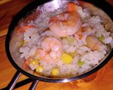 キャンプ飯 エビピラフ作り方4写真