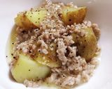 新じゃがとそぼろのにんにく塩バター煮作り方7写真