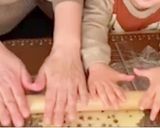 2歳児と作るハートチョコチップクッキー作り方4写真