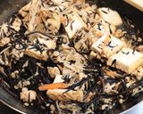 美味♪ひじきエノキ茸鶏ミンチ厚揚げの煮物作り方6写真
