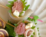 おつまみにチーズor竹輪で生ハム巻いて作り方4写真
