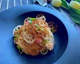 罪悪感なしのレンコンたっぷり明太子パスタ作り方4写真