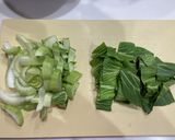 チンゲン菜のかき玉カニあんかけ作り方3写真