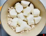 里芋と大根のほっこり♡ひき肉あんかけ♡作り方5写真