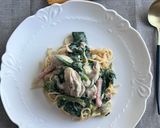 ZENB牡蠣とほうれん草の豆乳クリーム作り方15写真